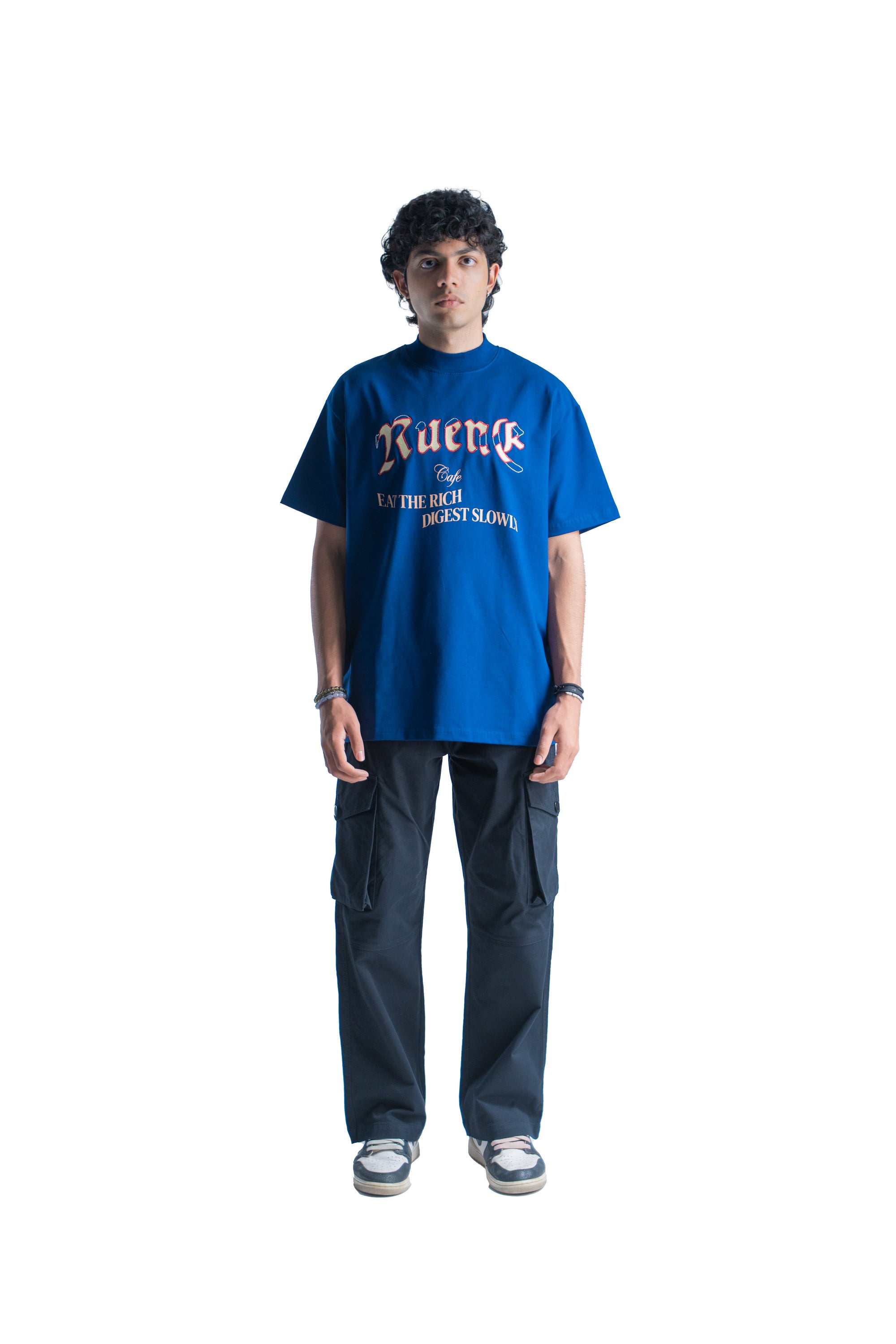 Blue Embroidery T-Shirt